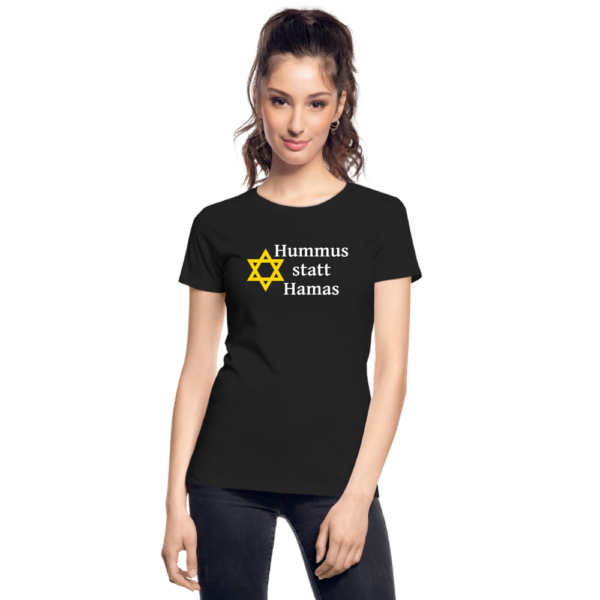 Hummus statt Hamas - Bio-T-Shirt tailliiert – Bild 3