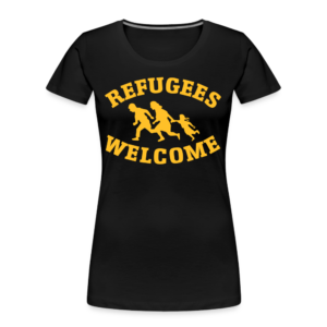 Bio-T-Shirt tailliert Refugees Welcome