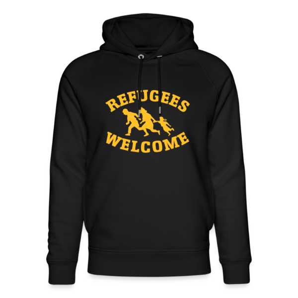 Refugees Welcome - unisex Bio-Hoodie