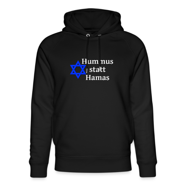 Hummus statt Hamas Unisex Bio-Hoodie
